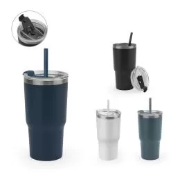 Copo de Viagem Compacto em Aço Inox Reciclado