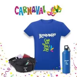 Kit Carnaval e Copa do Mundo/ Vai Brasil 3 peças Personalizado 